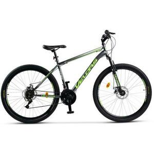 Bicicleta MTB-HT Velors V2709A, 18 Viteze, Roti 27.5inch, Cadru 18inch, Frane pe disc (Gri/Verde) imagine