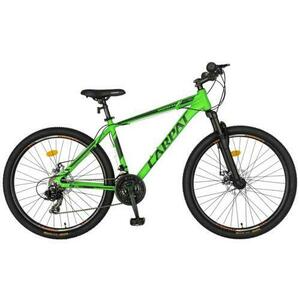 Bicicleta MTB-HT Carpat C2758C, 21 viteze, Roti 27.5inch, Cadru Aluminiu 6061, Frane pe Disc (Verde) imagine