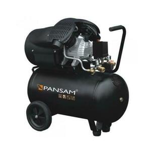 Compresor de aer PANSAM, 50L, 8 bar, 2 cilindrii, 412 L/min imagine