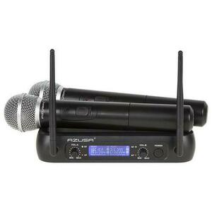 Set doua microfone VHF AZUSA MIK0141 (Negru) imagine