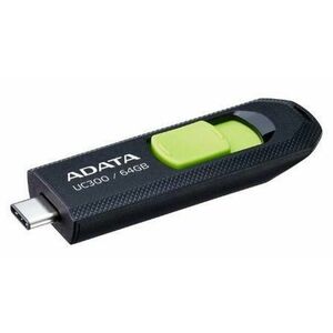 Stick USB A-DATA ACHO-UC300-64G-RBK, 64GB, USB-C (Negru/Verde) imagine