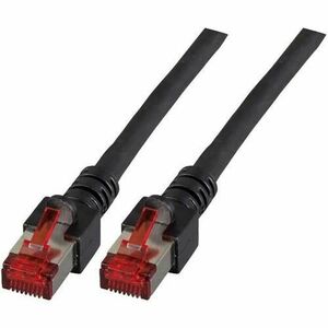 Cablu de retea din fibra optica cu miez de cupru, EFB Elektronik, S/FTP cat6A LSZH 1 m, Negru imagine