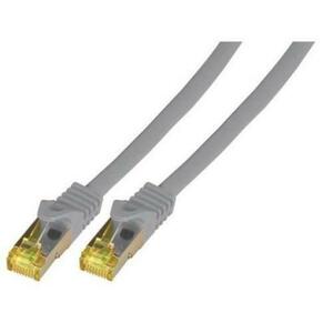 Cablu de retea din fibra optica realizat pe cablu brut, EFB Elektronik, S/FTP Cat.7 cu mufe cat6A RJ45 LSZH 3m, Gri imagine