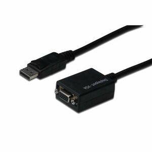 Cablu Assmann, Displayport/VGA, 15cm, Negru imagine