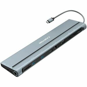 Hub USB Canyon DS-90 14in1 USB-C, USB LAN (Ethernet) HDMI, VGA, DisplayPort, Audio (Gri) imagine