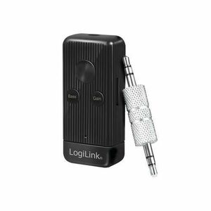 Receiver audio Logilink, conectare prin Jack 3.5mm, Bluetooth v5.0, ac. 300mAh, pana la 6.5 ore, card microSD, bass booster, antena interna (Negru) imagine