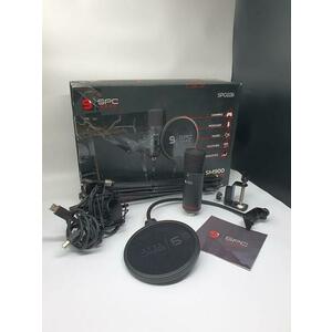 Microfon Streaming SPC Gear SM900, brat ajustabil, popfilter, shockmount, USB (Negru) imagine