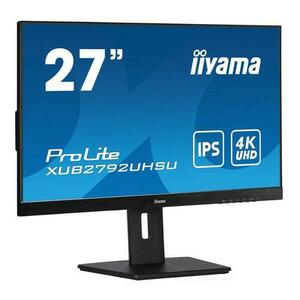 Monitor IPS LED iiyama ProLite XUB2792UHSU-B5 27inch UHD, 60Hz, 4ms, HDMI, DisplayPort, DVI, HUB USB 2x3.2, HAS (150mm) + Pivot, Flicker-free + Blue light imagine