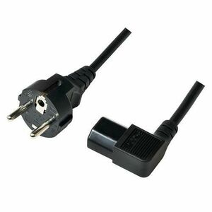 Cablu de alimentare mufa de siguranta la IEC C13 mama 90° 3m, Logilink CP118 imagine