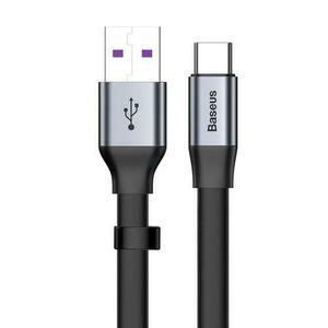 Cablu Date si Incarcare USB-A - USB-C Baseus Simple, 40W, 0.23m, Gri CATMBJ-BG1 imagine