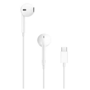 Casti Stereo Apple EarPods MTJY3ZM/A, USB Type-C, In-Ear, Microfon (Alb) imagine