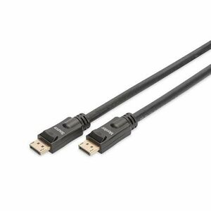 Cablu Assmann, 2 x DisplayPort tata, 15m, Negru imagine
