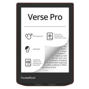 E-Book Reader PocketBook Verse Pro PB634, Ecran tactil 6.0inch E Ink Carta™ 1200, 300DPI, 512MB RAM, 16GB Flash, SMARTlight, WiFi (Rosu) imagine