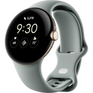Smartwatch Google Pixel Watch, Procesor Exynos 9110, Display AMOLED 1.2inch, 2GB RAM, 32GB Flash, Bluetooth, Wi-Fi, GPS, NFC, Rezistent la apa, Android (Gri/Auriu) imagine
