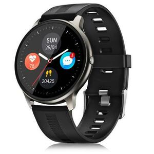 Smartwatch Niceboy XFIT Watch Pixel, Display LCD 1.3inch, Bluetooth, Autonomie 10 zile, Ritm Cardiac, Nivel de oxigen, Tensiune arteriala, Monitorizare Somn, Waterproof IP68 (Negru) imagine