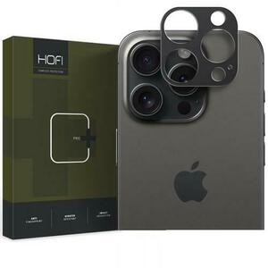 Folie de protectie Camera spate HOFI ALUCAM PRO+ pentru Apple iPhone 15 Pro Max / 15 Pro, Sticla Securizata, Full Glue, Neagra imagine