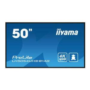 Display Profesional VA LED iiyama ProLite 49.5inch LH5054UHS-B1AG, Ultra HD (3840 x 2160), VGA, DVI, HDMI, DisplayPort, Boxe (Negru) imagine