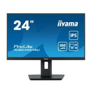 Monitor IPS LED iiyama ProLite 23.8inch XUB2492HSU-B6, Full HD (1920 x 1080), HDMI, DisplayPort, Boxe, Pivot (Negru) imagine