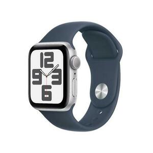 Smartwatch Apple Watch SE (2023) Cellular, GPS, Retina LTPO OLED Capacitive touchscreen 1.78inch, Bluetooth, Wi-Fi, Bratara Silicon M/L, Carcasa Aluminiu 44mm, Rezistent la apa (Albastru) imagine