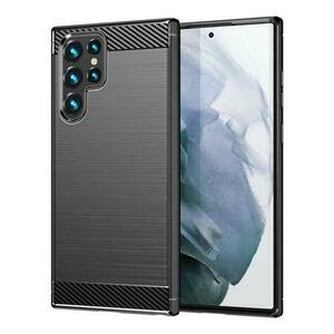 Carcasa Flexible Carbon compatibila cu Samsung Galaxy S23 Ultra (Negru) imagine
