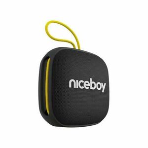 Boxa portabila Niceboy Raze Mini 4, Wireless, 5W, Bluetooth 5.0, Microfon, FM, IPX5, MaxxBass, autonomie pana la 8 ore, incarcare USB-C, Negru imagine