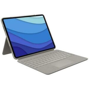 Husa Logitech Combo Touch cu tastatura si trackpad detasabile pentru iPad Pro 12.9 inch gen 5, 6 , UK, Gri imagine