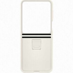 Husa de protectie Silicone Case with Ring pentru Galaxy Flip5, Cream imagine