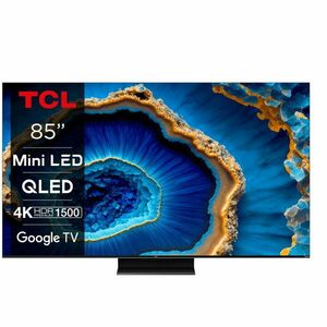 Televizor TCL MiniLed 85C805, 214 cm, Smart Google TV, 4K Ultra HD, 100hz, Clasa F imagine