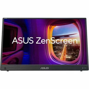 Monitor portabil Asus ZenScreen MB16AHG, 15.6-inch FHD (1920 x 1080), IPS, 144Hz, USB-C, Mini-HDMI, Freesync Premium, Ergo kickstand, Tripod socket, Flicker Free, Low Blue Light imagine