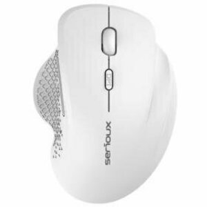 Mouse Serioux Glide 515, 1600 dpi, click silentios, ergonomic, alb imagine