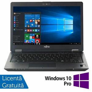 Laptop Refurbished Fujitsu LifeBook U728, Intel Core i5-8250U 1.60-3.40GHz, 8GB DDR4, 256GB SSD, 12.5 Inch Full HD, Webcam + Windows 10 Pro imagine