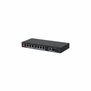 Switch cu 10 porturi Dahua PFS3110-8ET1GT1GF-96, 5.6 Gbps, 4.17 Mpps, 8.000 MAC, fara management, PoE imagine