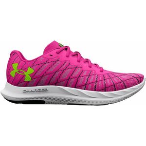 Under Armour Women's UA Charged Breeze 2 Running Shoes Rebel Pink/Black/Lime Surge 36 Pantofi de alergare pe șosea imagine