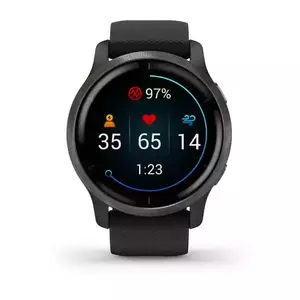 Smartwatch Garmin Venu 2 GPS 45mm Carcasa Grey Curea Black imagine