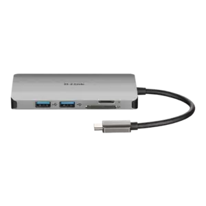 Hub USB D-Link DUB-M810 8 in 1 HDMI Ethernet Card Reader imagine