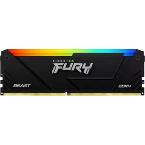 Memorie Desktop Kingston Fury Beast Black RGB 16GB DDR4 3200Mhz imagine