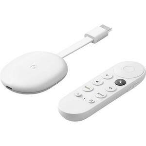 Media player Google Chromecast TV, 4K, HDMI, Bluetooth, Wi-Fi, Telecomanda (Alb) imagine
