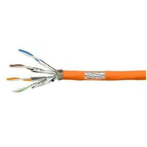 Rola cablu de retea S/FTP LogiLink CPV0060, CAT.7, 100 m, Cupru, Solid, AWG23, Ecranat (Portocaliu) imagine
