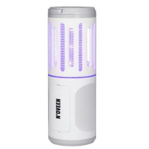 Lampa electrica anti-insecte Noveen IKN853 White Grey, LED UV, 6W, 1000 V, portabil (3 x AA), lanterna, IP44 (Alb/Gri) imagine
