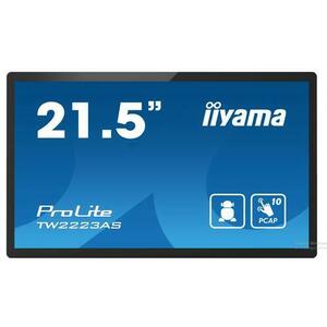 Monitor VA LED iiyama ProLite 21.5inch TW2223AS-B1, Full HD (1920 x 1080), HDMI, Boxe, Touchscreen (Negru) imagine