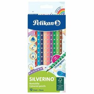 Creioane color Pelikan Silverino, set 12 imagine