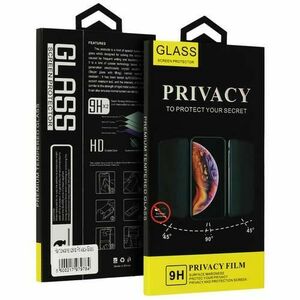 Folie de protectie Ecran Privacy OEM pentru Samsung Galaxy A14 A145 / A14 5G A146, Sticla Securizata, Full Glue, Neagra imagine