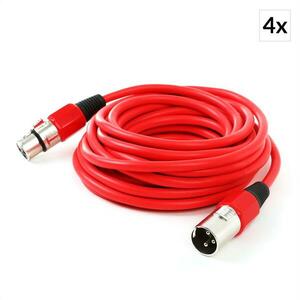 Electronic-Star Fata Etapa XLR cablu 6m masculin roșu pt femei 4 piese imagine