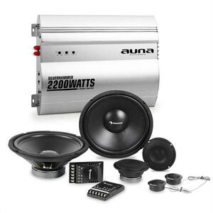 Auna Silverhammer auto Hi-Fi set | Boxe complete | Amplificator de putere 2 canale imagine