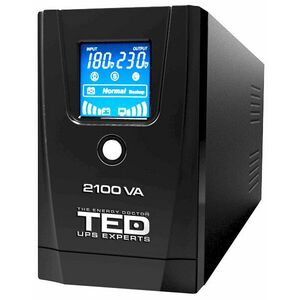 UPS TED Line Interactive 2100VA/1200W, display LCD, 2x Schuko imagine