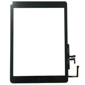 Touchscreen Digitizer Apple iPad 5 A1823 cu buton home si adeziv Negru Geam Sticla Tableta imagine