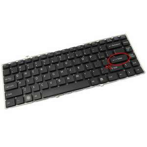 Tastatura neagra Sony Vaio VGN FW83JS layout US fara rama enter mic imagine