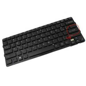 Tastatura neagra Sony Vaio SVE14 series layout US fara rama enter mic imagine