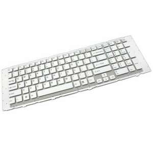 Tastatura alba Sony 148933411 layout US fara rama enter mic imagine
