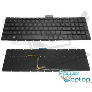 Tastatura HP 830323 001 iluminata layout US fara rama enter mic imagine